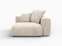Matrix Modern Modular Sofas Covers | Beige Corduroy Sofa Cover for Side Seat