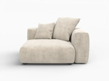 Matrix Modern Modular Sofas Covers | Beige Corduroy Sofa Cover for Side Seat