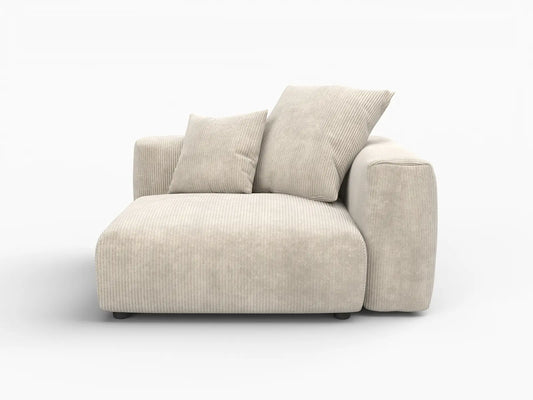 Matrix Modern Modular Sofas Covers | Beige Corduroy Sofa Cover for Side Seat