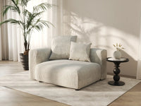 Matrix Modern Modular Sofas Covers | Beige Corduroy Sofa Cover for Side Seat