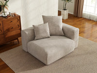 Matrix Modern Modular Sofas Covers | Beige Corduroy Sofa Cover for Side Seat