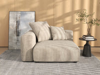 Matrix Modern Modular Sofas Covers | Beige Corduroy Sofa Cover for Side Seat