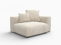 Matrix Modern Modular Sofas Covers | Beige Corduroy Sofa Cover for Side Seat