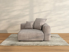 Matrix 1-Seater Single Sofa in Brown Corduroy | 1-Piece, Living Room Accent, Easy To Clean, Modular Design