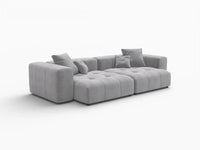Matrix 2-Seater Light Grey Linen Loveseat | 2-Piece, Small Space