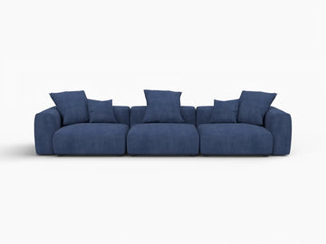 Matrix Modern Modular Sofa Covers | Blue Corduroy Sofa Covers for 3-Seater