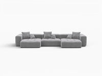 Matrix 3-Seater Light Grey Small Space Couch Sectional | 3-Piece, Linen Fabric