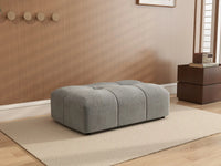 Puf Matrix de lino gris claro | 1 pieza (incluye 1 puf), diseño elegante