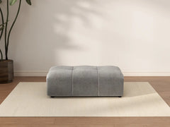 Puf Matrix de lino gris claro | 1 pieza (incluye 1 puf), diseño elegante