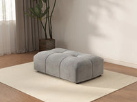 Puf Matrix de lino gris claro | 1 pieza (incluye 1 puf), diseño elegante