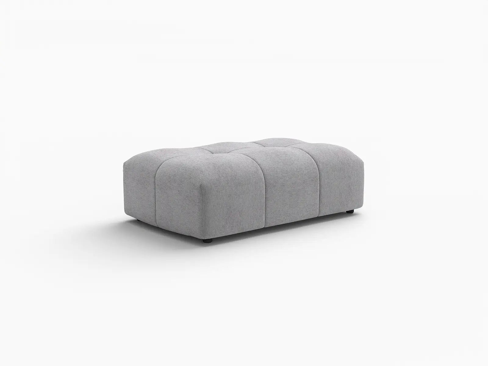 Puf Matrix de lino gris claro | 1 pieza (incluye 1 puf), diseño elegante