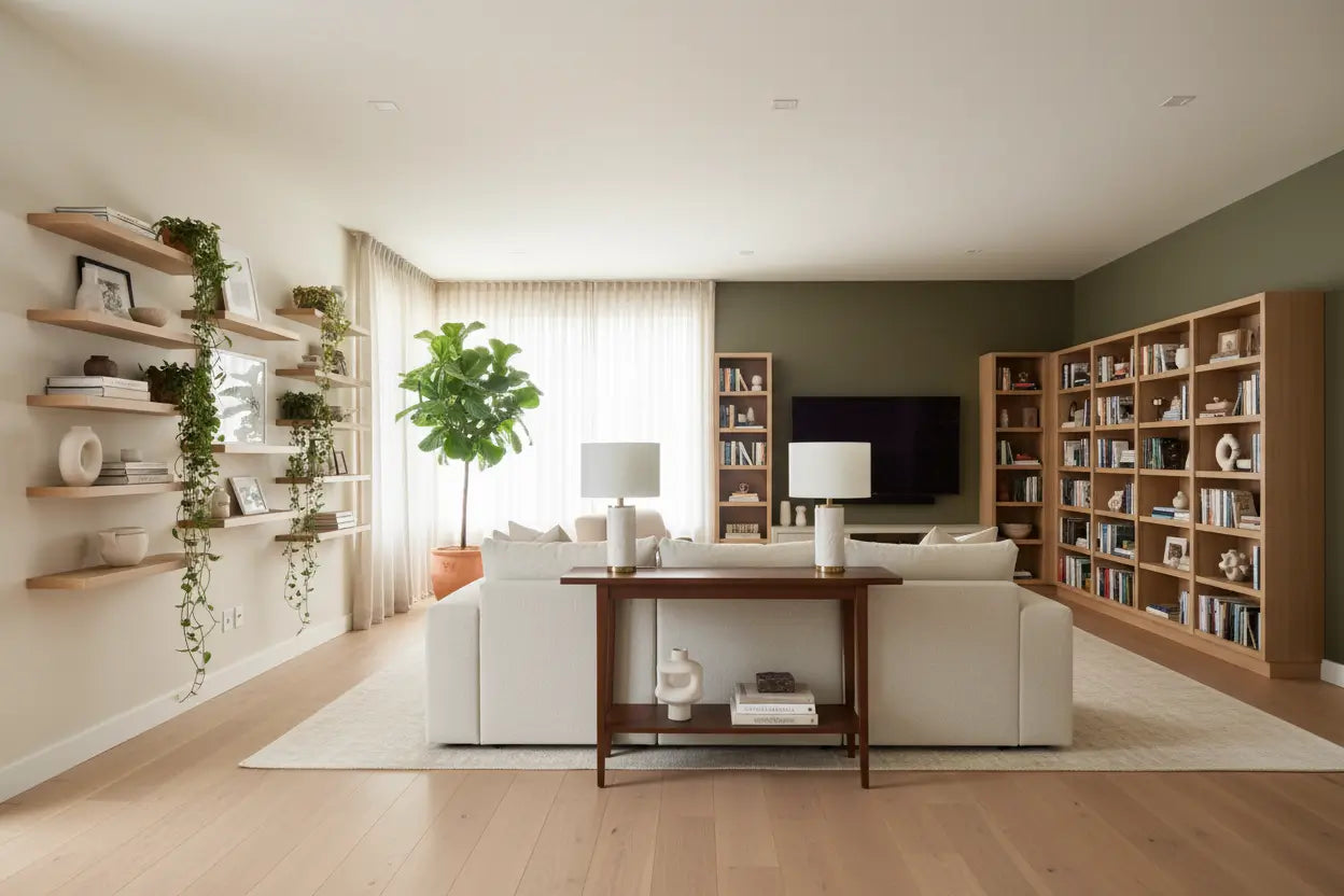 Maximize Long Wall Space with Vertical Storage