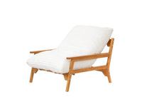 Modern 1-Seater Beige Small Space Accent Chair | 1-Piece, Plush Fabric, Solid Wood Frame, Flat Wooden Arms