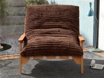 Modern 1-Seater Brown Small Space Accent Chair | 1-Piece, Plush Fabric, Solid Wood Frame, Flat Wooden Arms