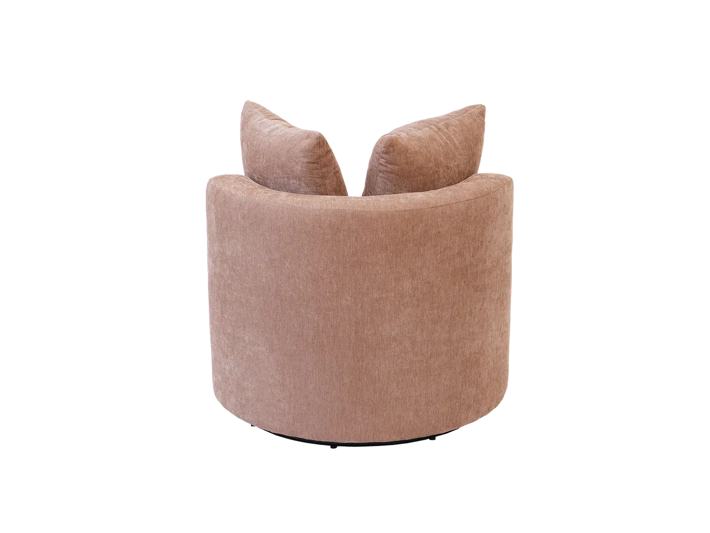 Modern 1-Seater Coffee Small Space Swivel Accent Chair | 1-Piece, Linen Upholstery, Curved Shelter Arms