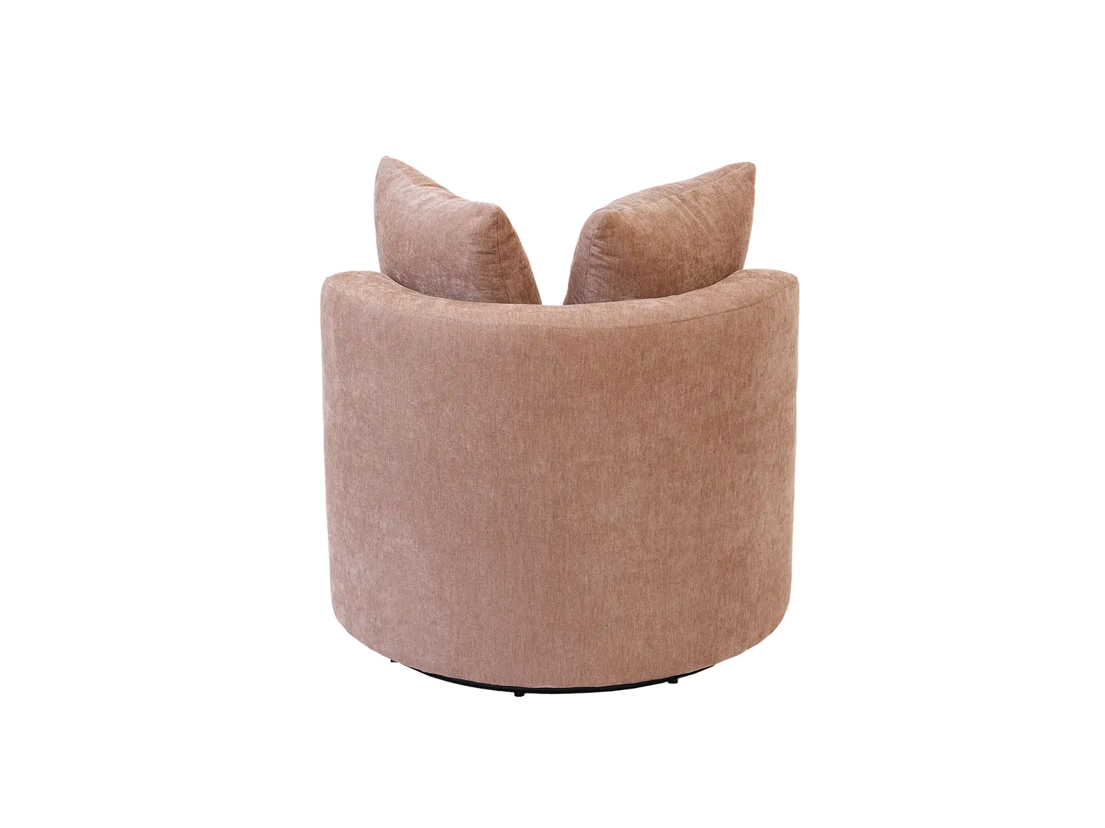 Modern 1-Seater Coffee Small Space Swivel Accent Chair | 1-Piece, Linen Upholstery, Curved Shelter Arms