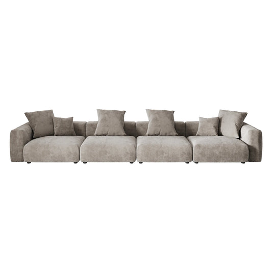 Matrix Modern Modular Sofas Covers | Modern Brown Corduroy Sofa Cover for 4-Seater