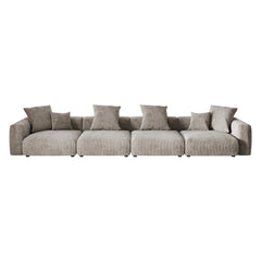 Matrix Modern Modular Sofas Covers | Modern Brown Corduroy Sofa Cover for 4-Seater