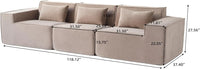Matrix Classic Sectional Sofas | Brown Corduroy Couch Sectionals 3-seaters