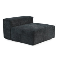 Matrix Modern Modular Sofas Covers | Modular Sofas Black Corduroy Cover for Middle Seat