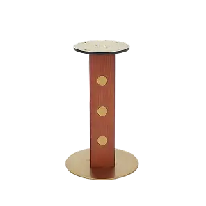 Mesa de bistró Nero de piedra sinterizada | Cuadrada blanca de 86 cm con base de madera