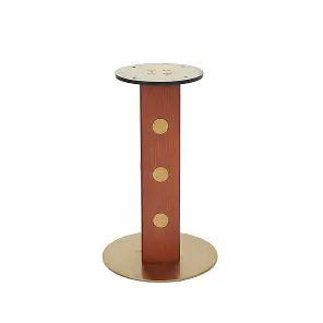 Mesa de bistró Nero de piedra sinterizada | Pandora cuadrada de 86 cm con base de madera
