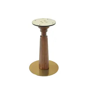 Mesa de bistró Nero de piedra sinterizada | Pandora cuadrada de 86 cm con base de madera