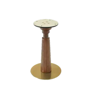 Mesa de bistró Nero de piedra sinterizada | Cuadrada blanca de 86 cm con base de madera