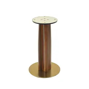 Mesa de bistró Nero de piedra sinterizada | Pandora cuadrada de 86 cm con base de madera