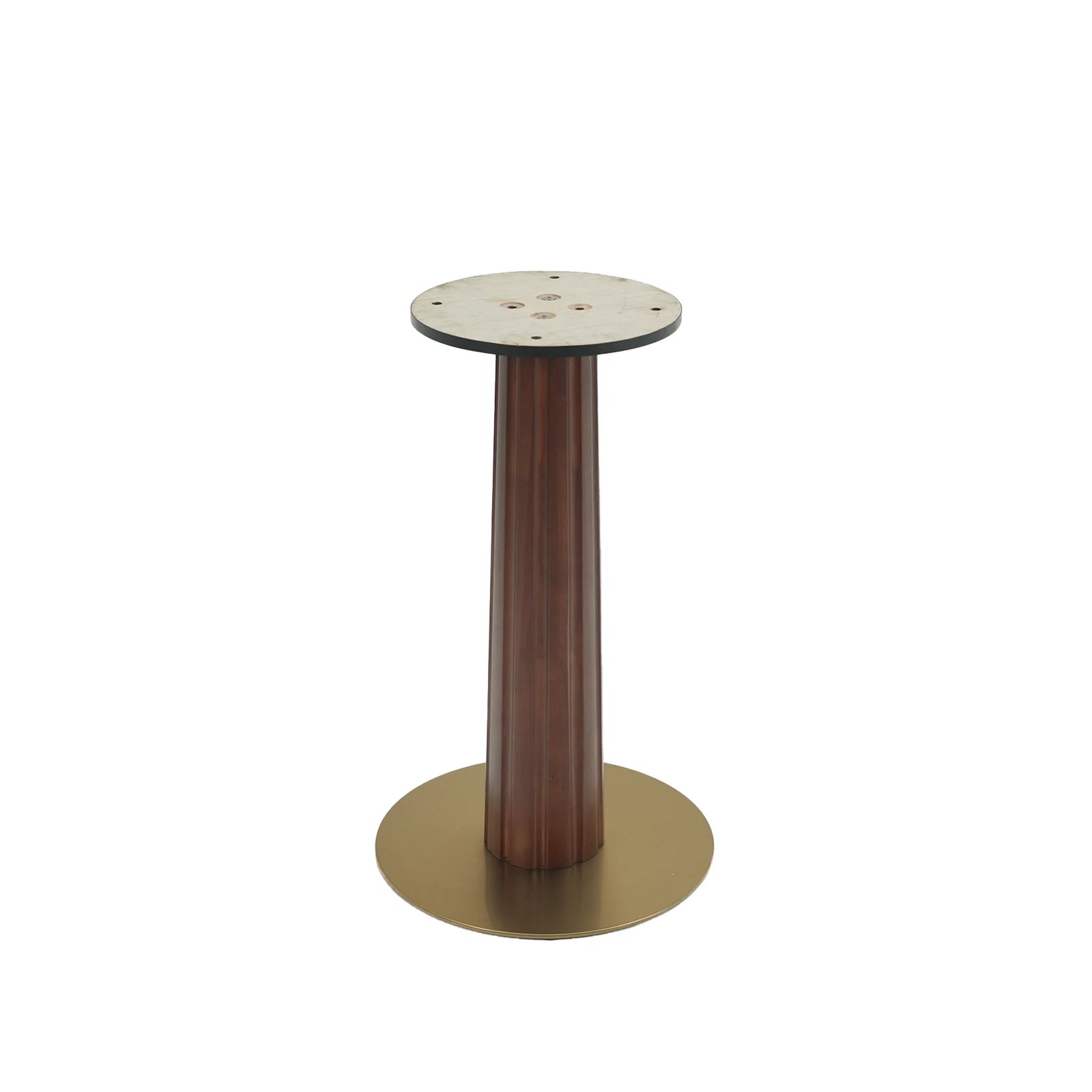 Mesa de bistró Oro Glass | Cuadrada gris de 86 cm con base de madera