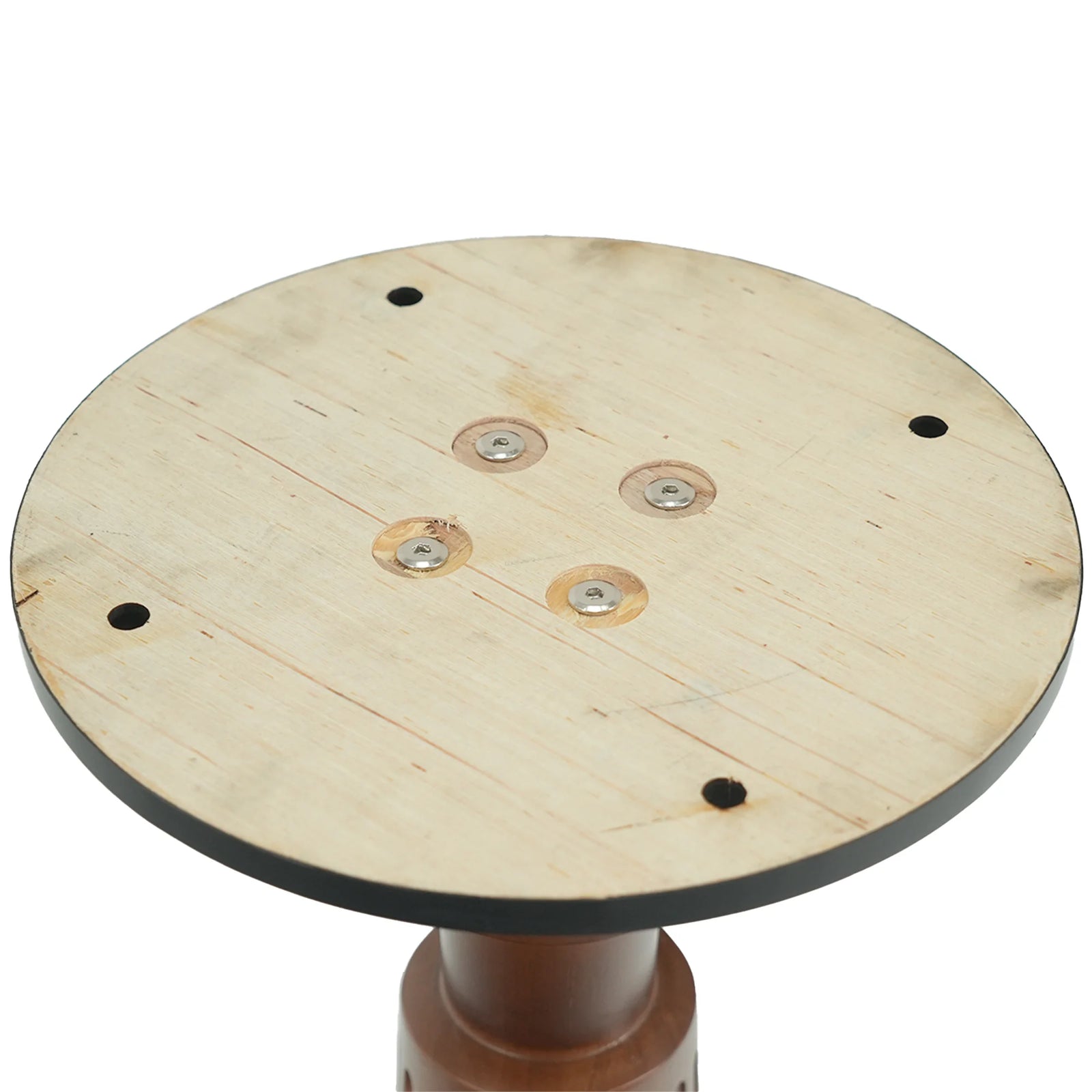 Nero Sintered Stone Bistro Table | 34" White Square With Wood Base