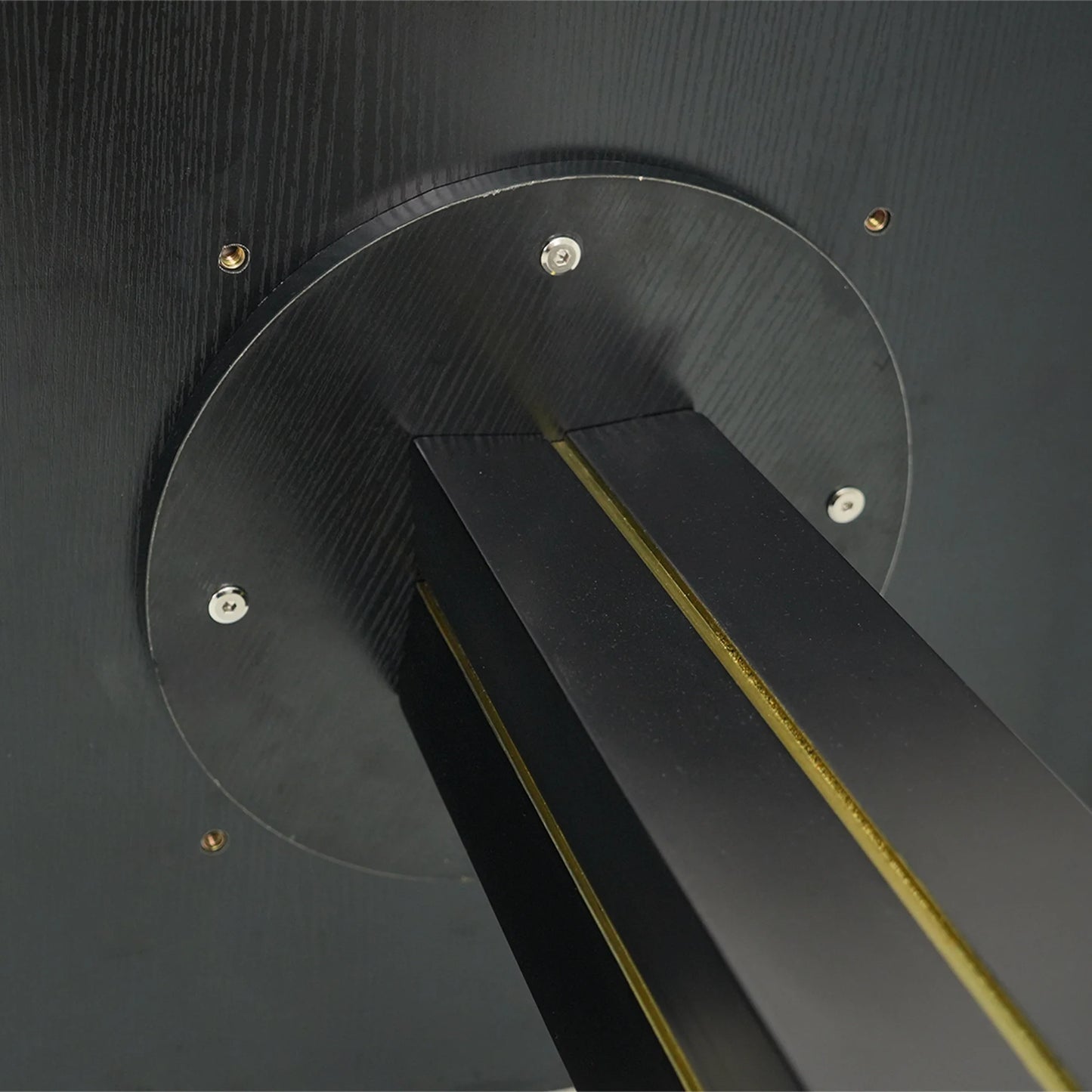 Nero Sintered Stone Bistro Table | 34" White Round With Wood Base