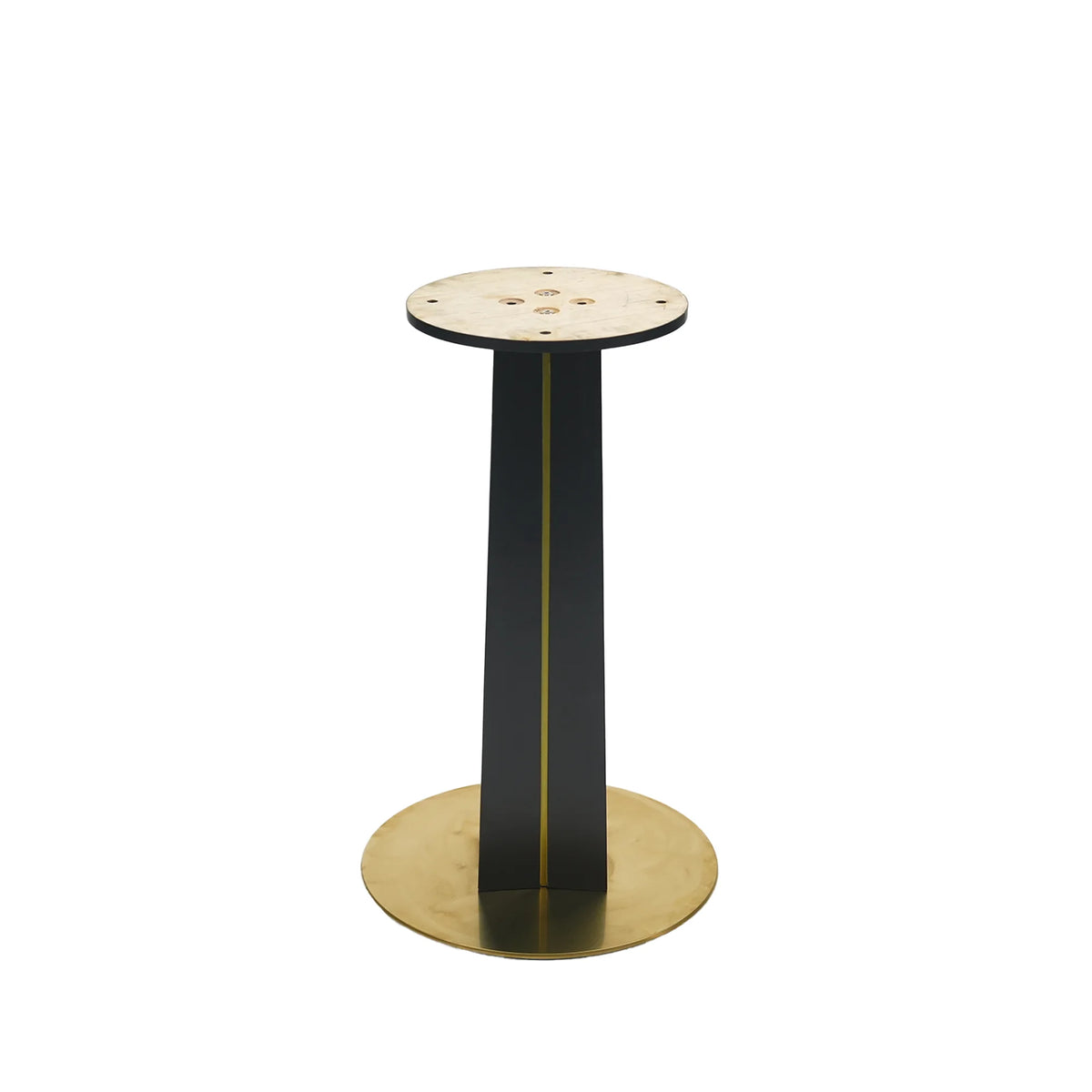 Mesa de bistró Nero de piedra sinterizada | Pandora cuadrada de 86 cm con base de madera