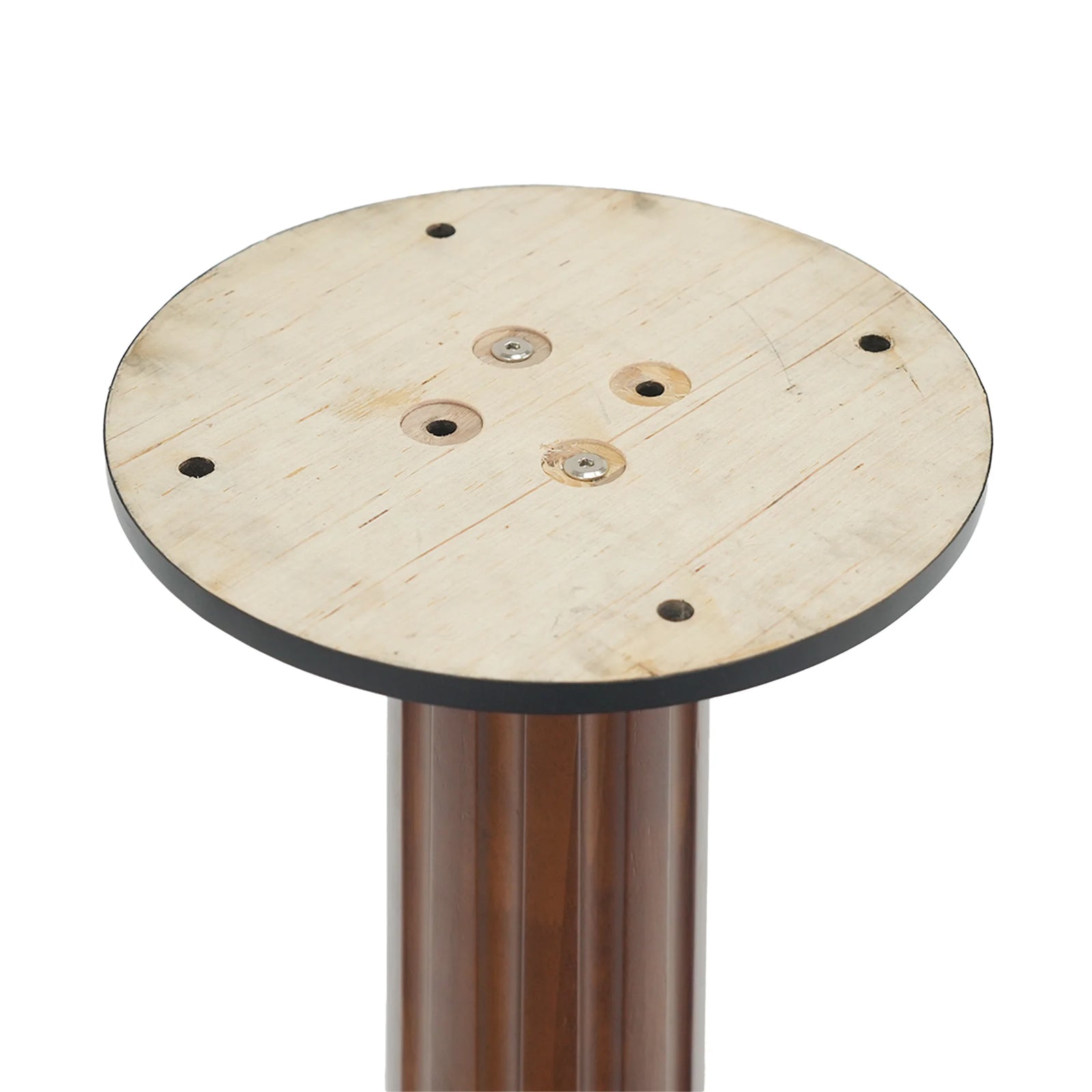 Mesa de bistró Oro Glass | Cuadrada gris de 86 cm con base de madera
