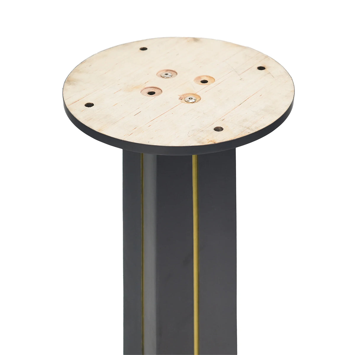 Mesa de bistró Nero de piedra sinterizada | Pandora cuadrada de 86 cm con base de madera