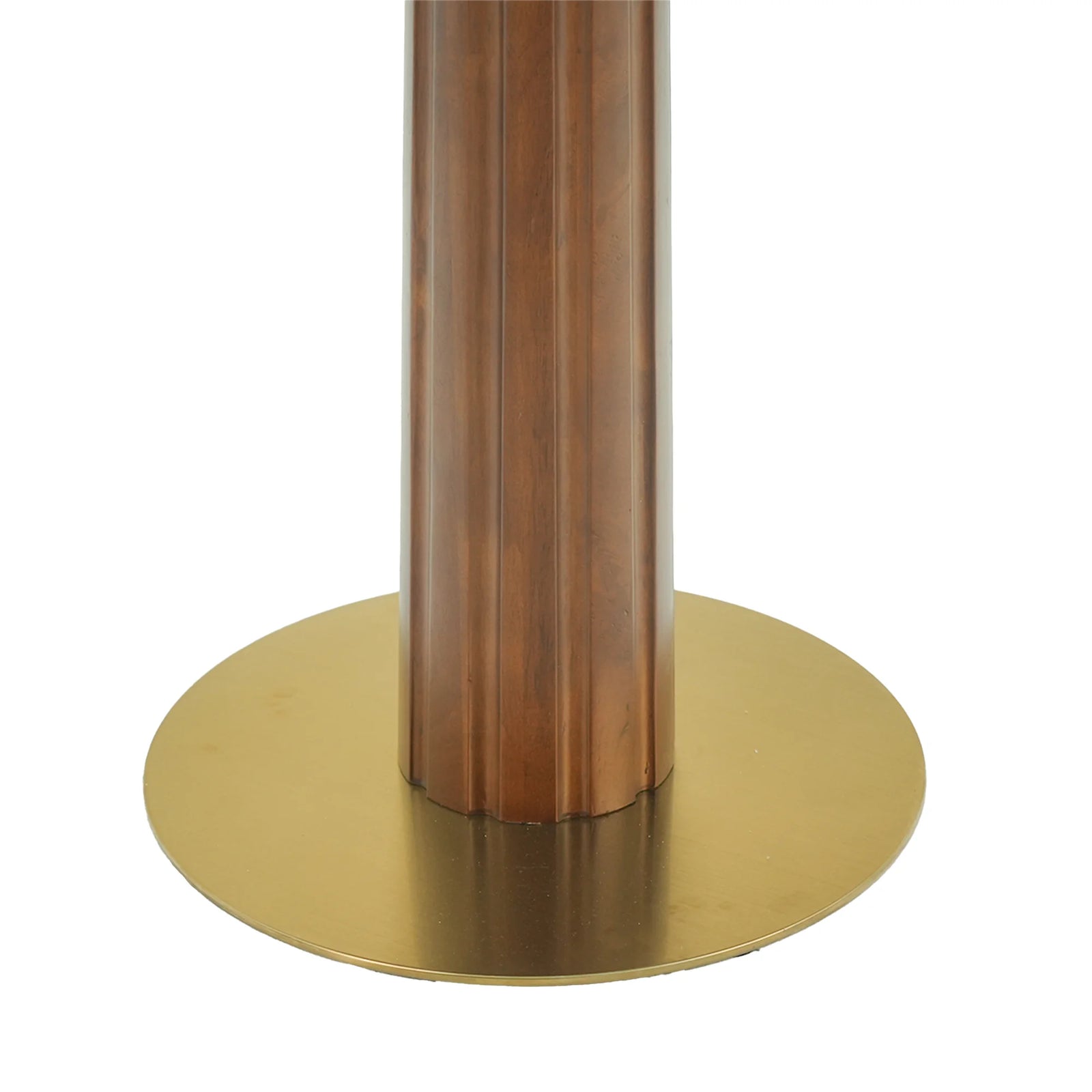 Mesa de bistró Oro Glass | Cuadrada gris de 86 cm con base de madera