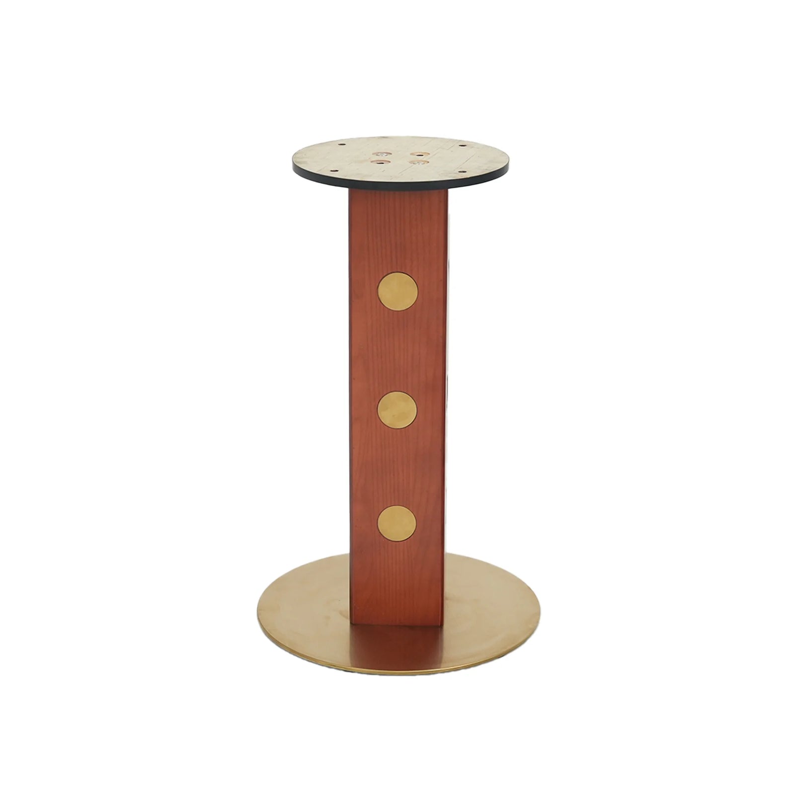 Mesa de bistró Nero de piedra sinterizada | Pandora cuadrada de 86 cm con base de madera