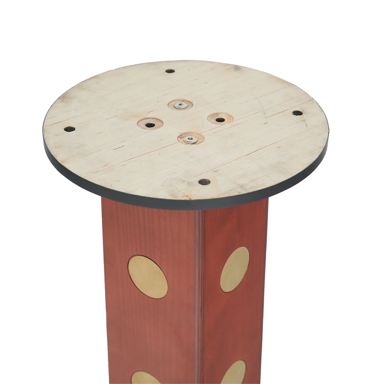 Mesa de bistró Nero de piedra sinterizada | Pandora cuadrada de 86 cm con base de madera