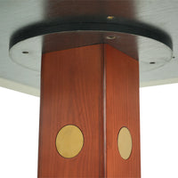 Nero Sintered Stone Bistro Table | 34" Pandora Square With Wood Base