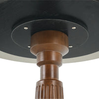 Nero Sintered Stone Bistro Table | 34" Black Round With Wood Base