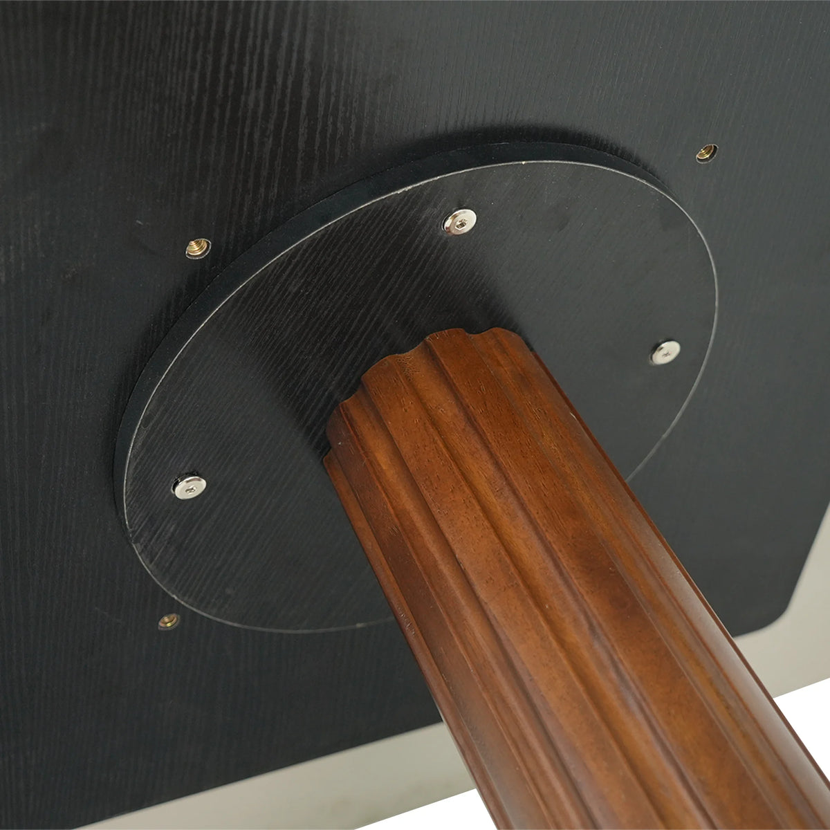 Nero Sintered Stone Bistro Table | 34" Pandora Square With Wood Base