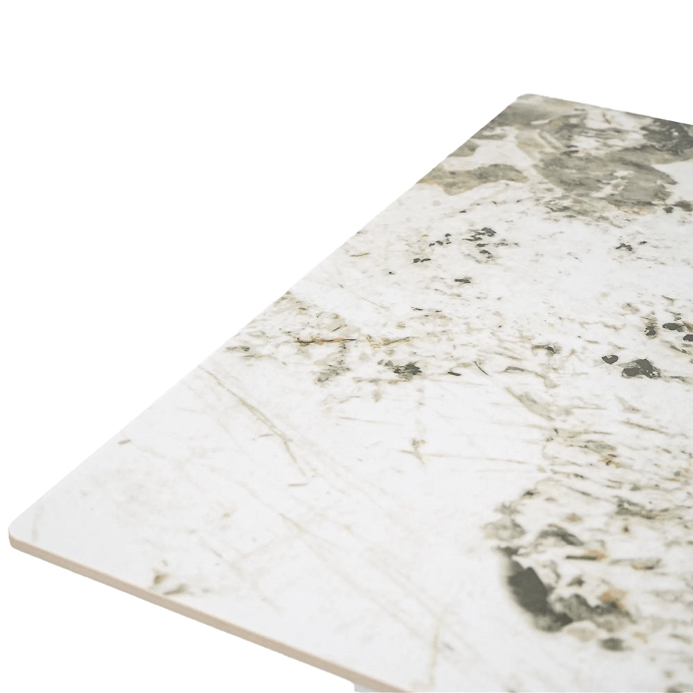 Nero Sintered Stone Bistro Table | 34" Pandora Square With Wood Base