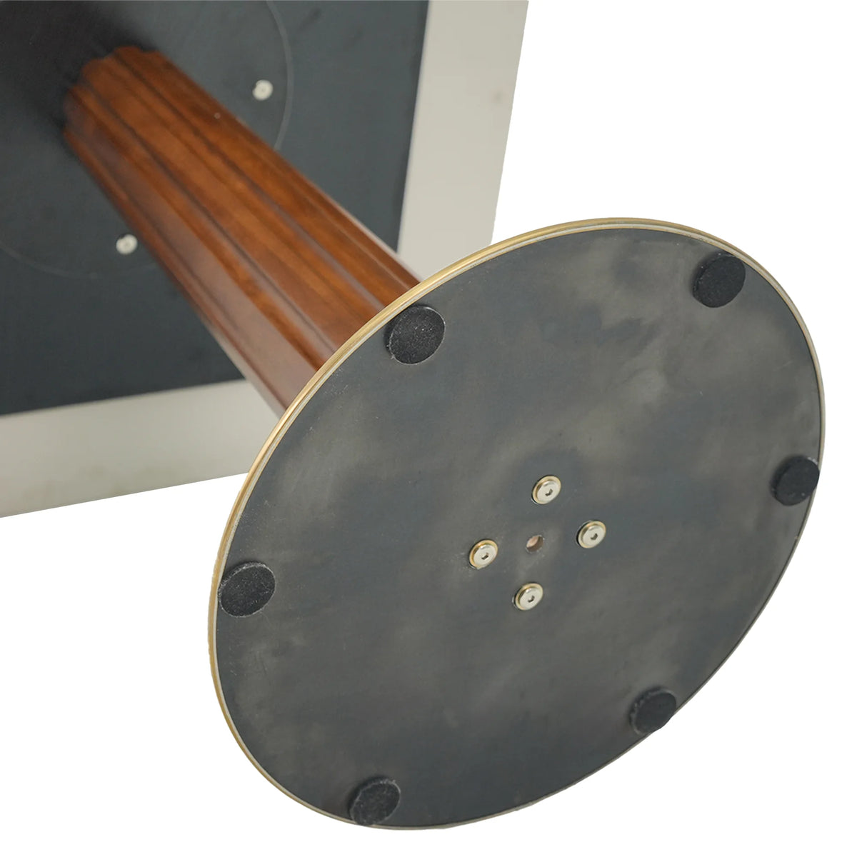 Nero Sintered Stone Bistro Table | 34" Pandora Square With Wood Base