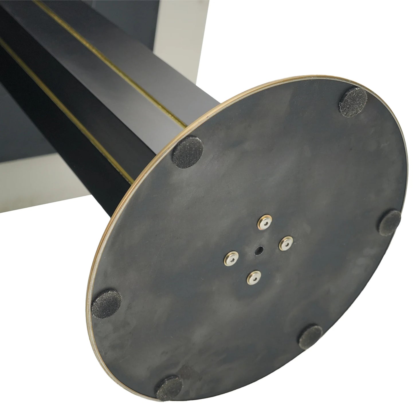 Nero Sintered Stone Bistro Table | 34" White Round With Wood Base