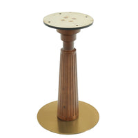 Nero Sintered Stone Bistro Table | 34" Black Round With Wood Base