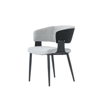 Nordic Low Back Dining Chair | White Teddy Velvet Set of 2