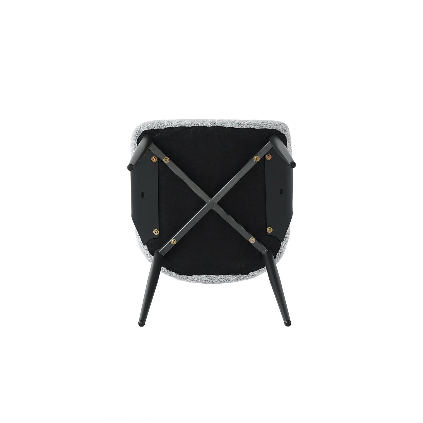 Nordic Low Back Dining Chair | White Teddy Velvet Set of 2