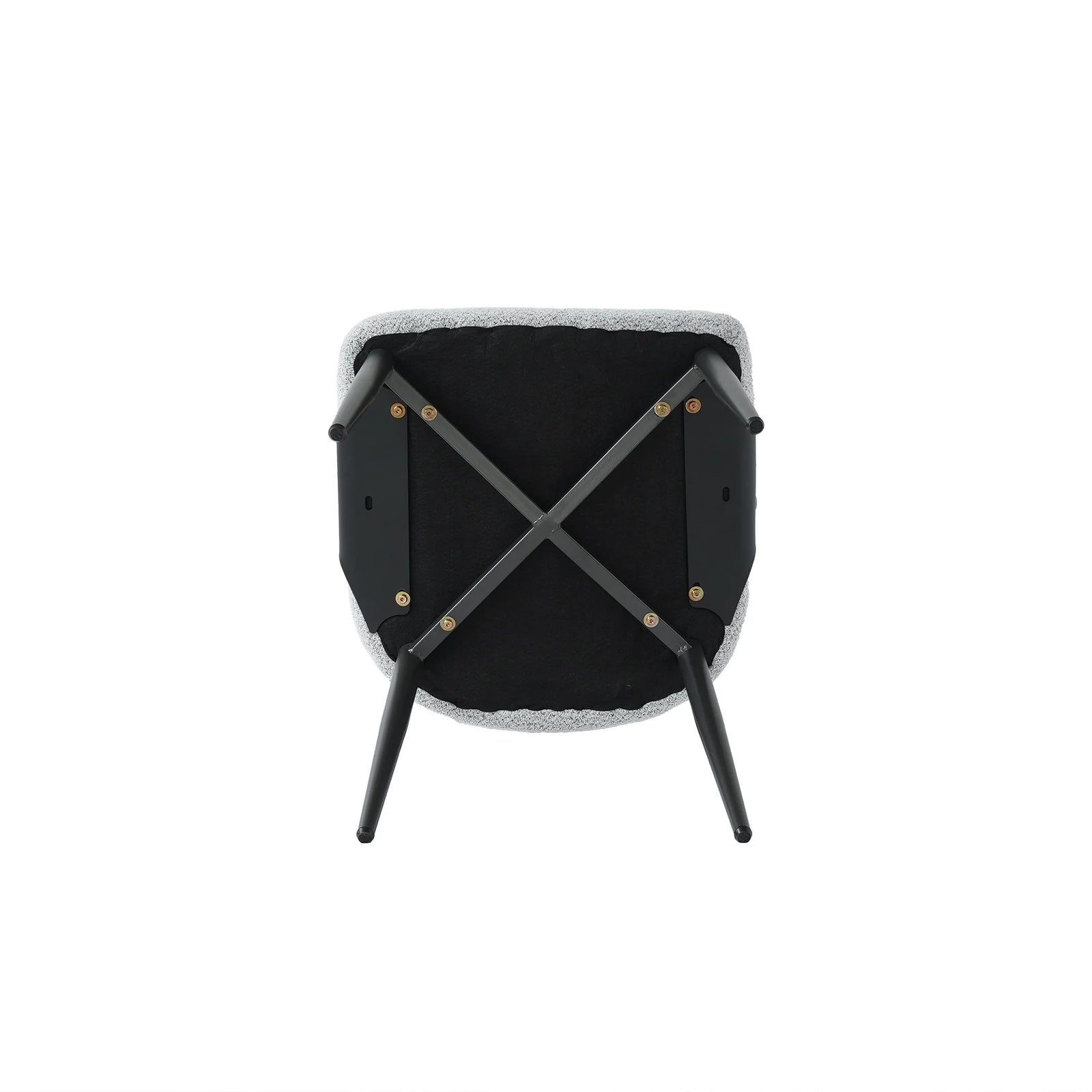 Nordic Low Back Dining Chair | White Teddy Velvet Set of 2