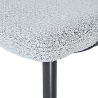 Nordic Low Back Dining Chair | White Teddy Velvet Set of 2