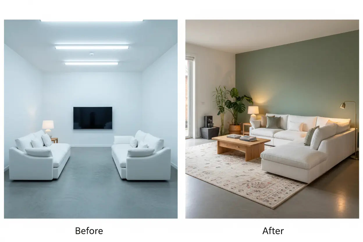 Optimizar la distribución del Feng Shui para salas de estar de 30-50 m²